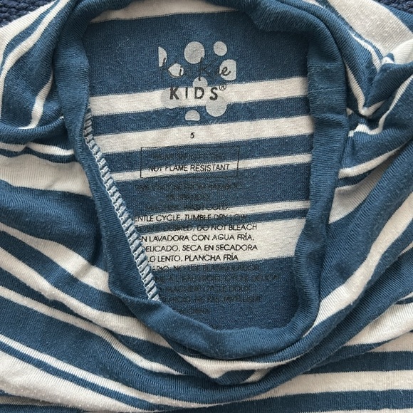 Kickee pants Fishing Stripe Blue White Bamboo Pajama Set - Picture 4 of 7